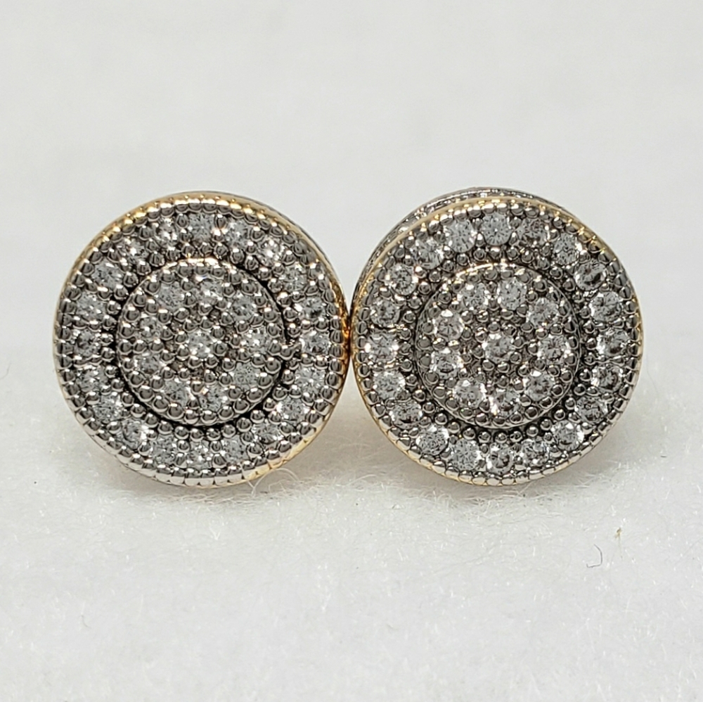 18k Pave Studs - Picture 2 of 7